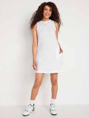 Old Navy White Sleeveless Mini Tank Dress